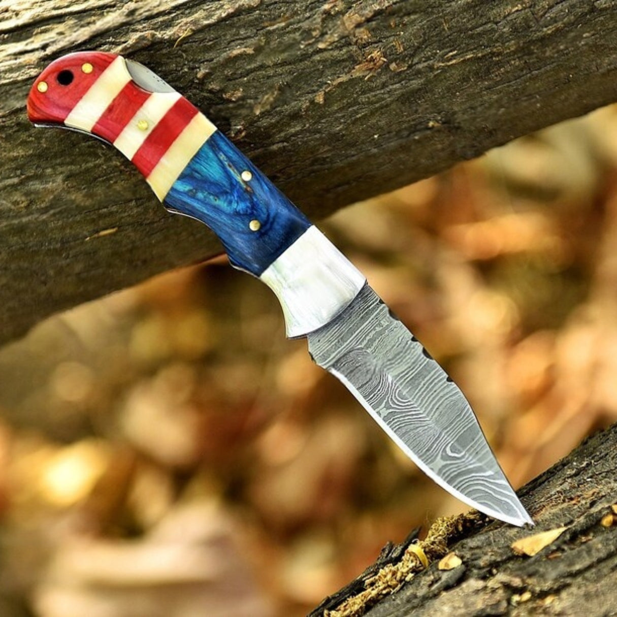 Patriot USA Theme Handmade Pocket Knife Folding Gift