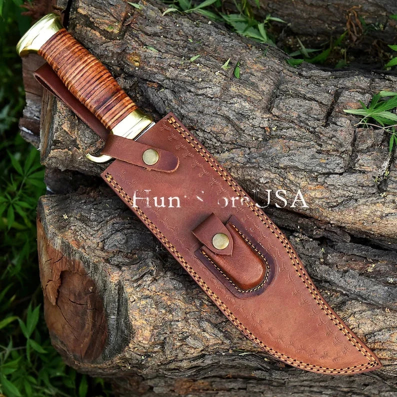Damascus Steel Bowie Knife 4