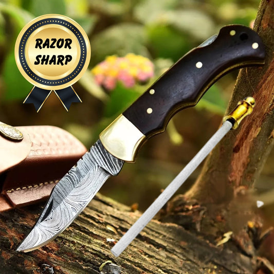 Genuine Handmade Folding Knife Best Gift Husband