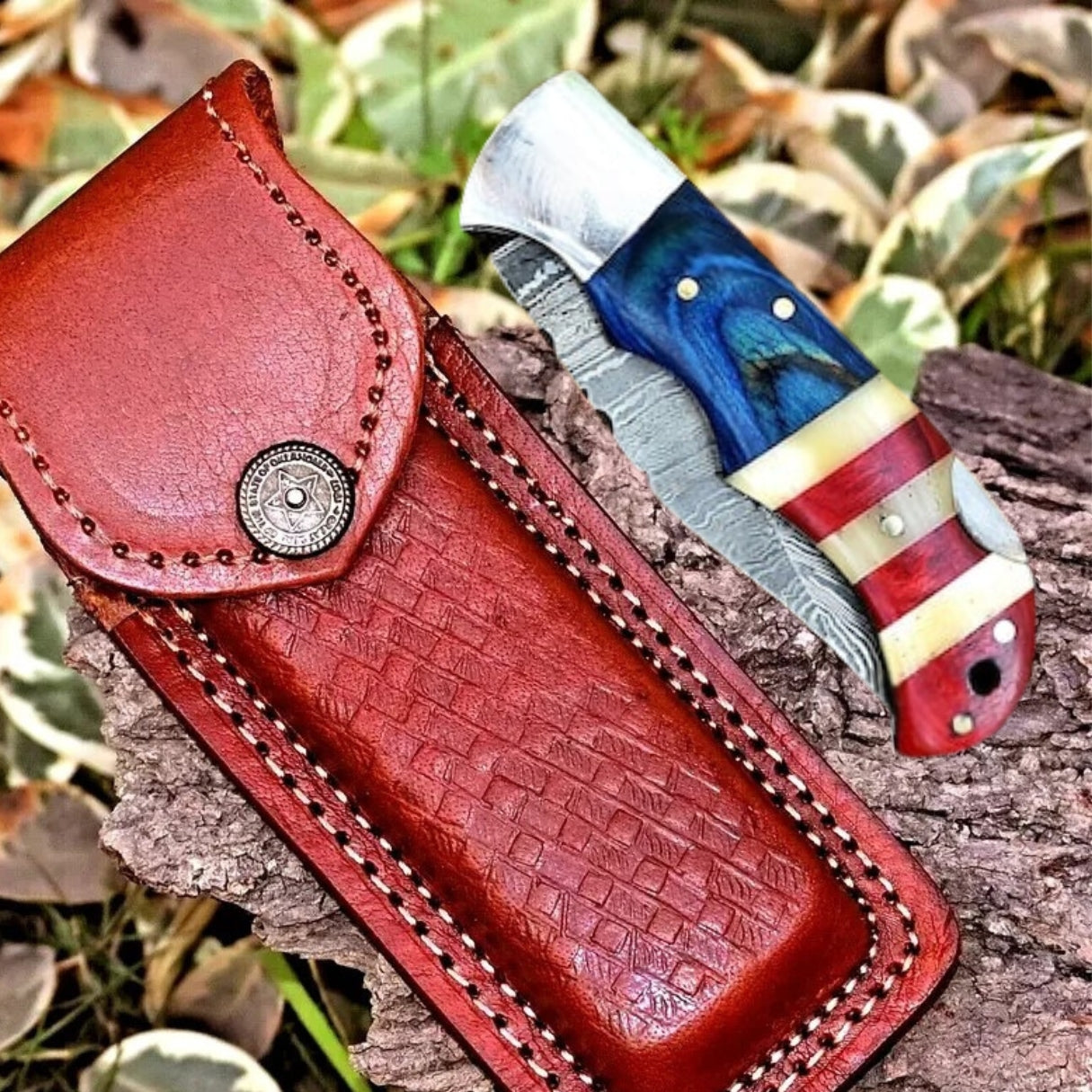 Patriot USA Theme Handmade Pocket Knife Folding Gift