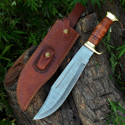 Damascus Steel Bowie Knife 4