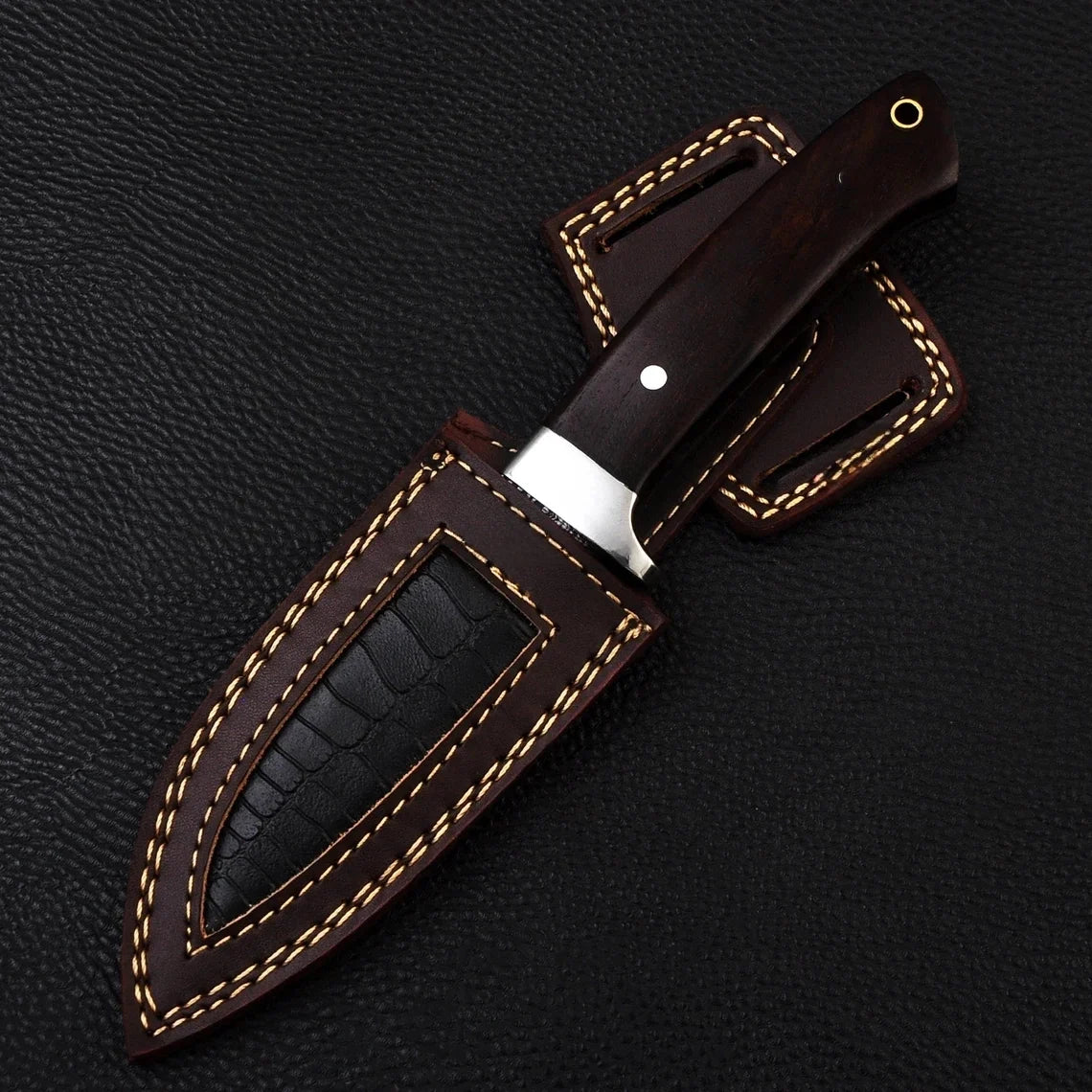 Damascus Steel Skinning Knife 3