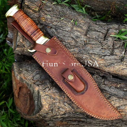 Damascus Steel Bowie Knife 4