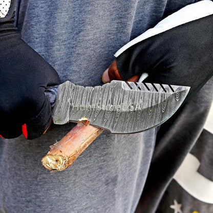 Handmade Damascus Tracker Knife