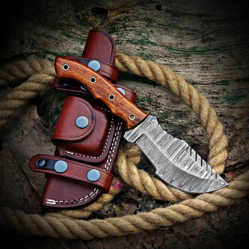 Handmade Damascus Tracker Knife
