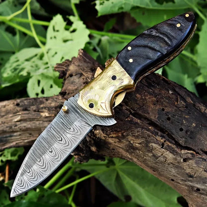 Damascus Steel Pocket Knife In Three Variations