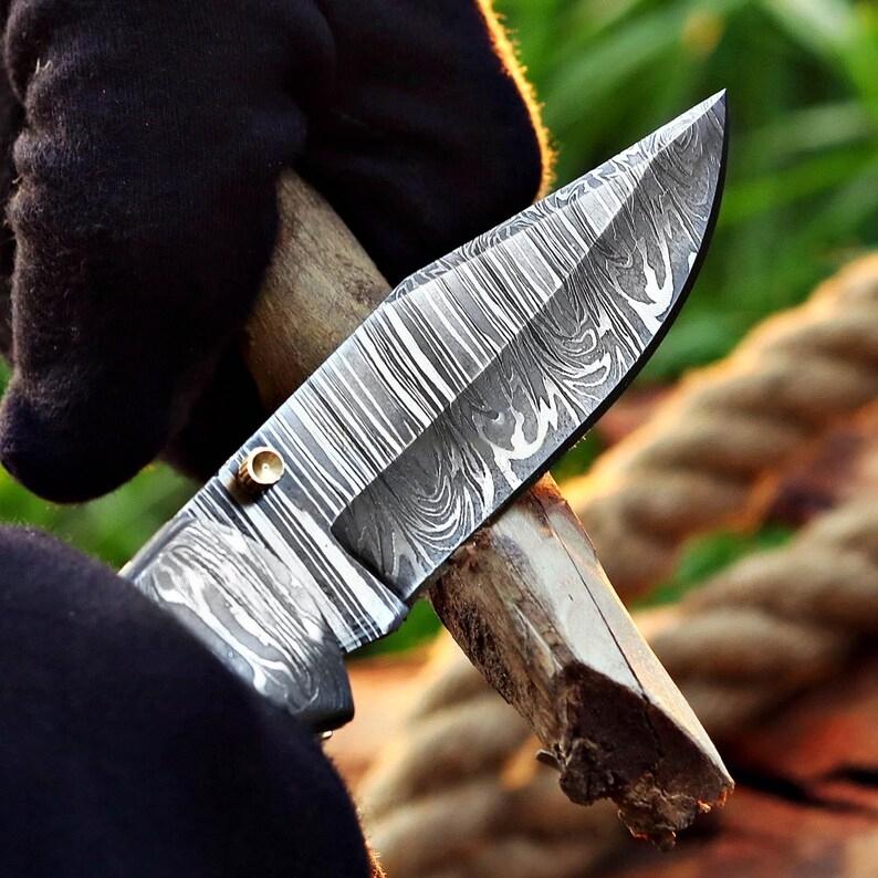 Damascus Steel Pocket Knife In Three Variations
